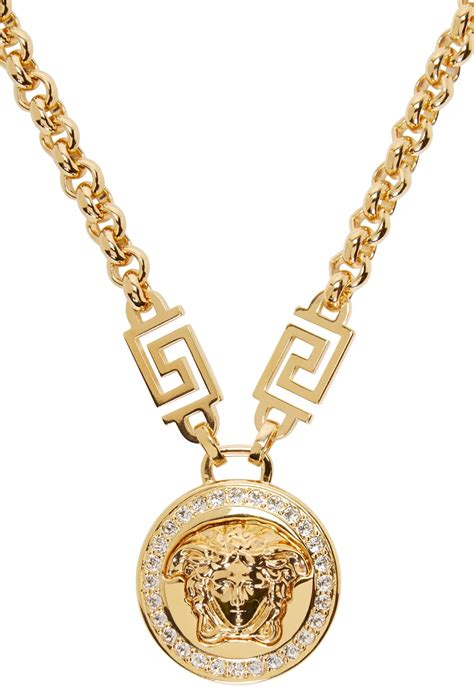 are versace necklaces real gold|authentic versace necklace.